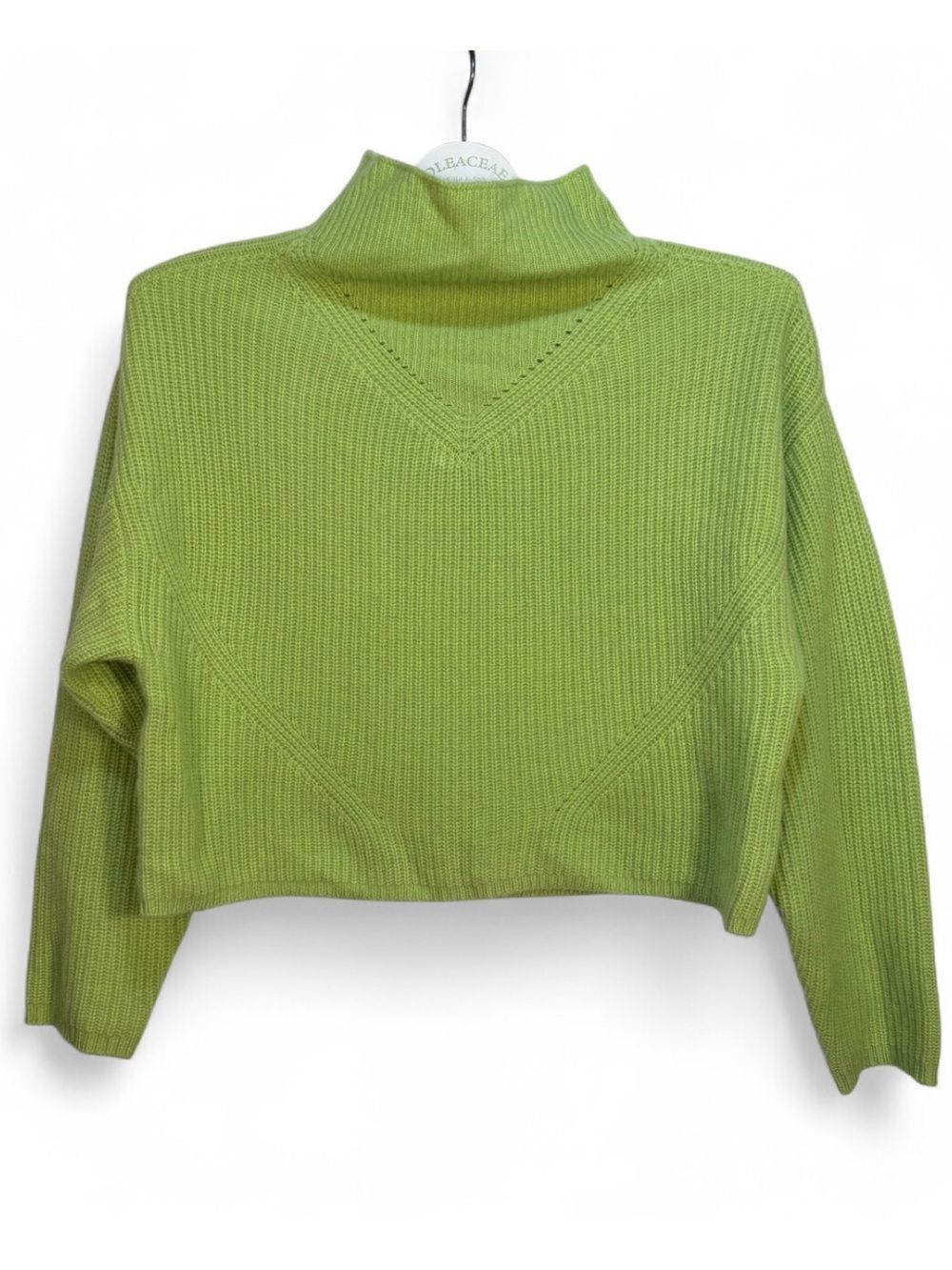 ANTHROPOLOGIE Women’s The Enza Ribbed Cashmere Sweater Crop Long-Sleeve Size XS - Picture 6 of 12